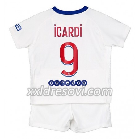 Paris Saint-Germain Mauro Icardi 9 Drugi Dječji Komplet Dresovi za Nogomet 2020-2021 (+ kratke hlače)